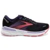 BROOKS Adrenaline GTS 22 Wide D Womens Running Shoes Black/Purple/Coral