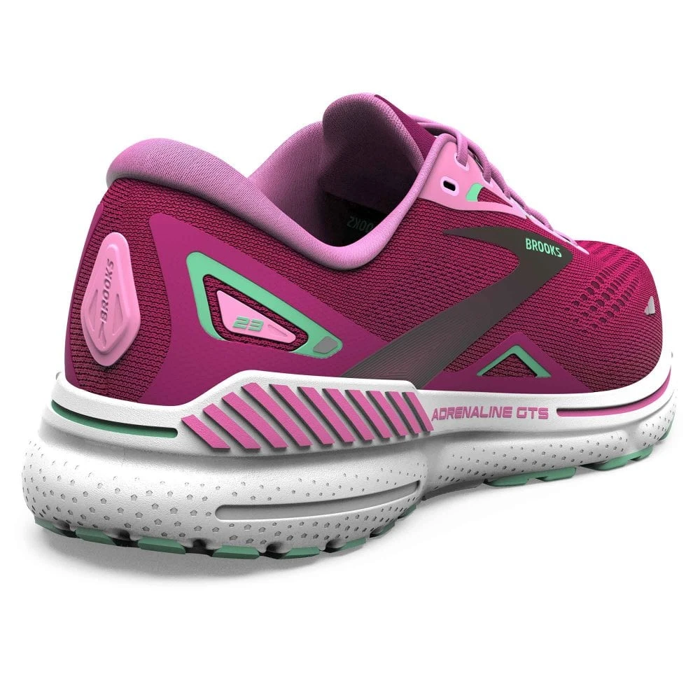BROOKS Adrenaline GTS 23 Womens Running Shoes Pink/Festival Fuchsia/Black 2 BROOKS Adrenaline GTS 23 Womens Running Shoes Pink/Festival Fuchsia/Black - Image 2