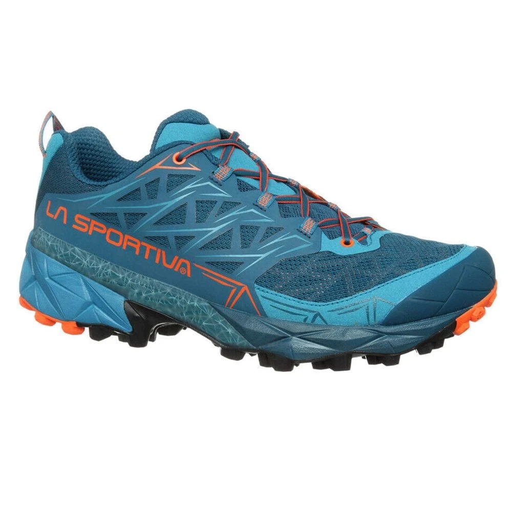 La Sportiva Akyra Mens Trail Running Shoes Ocean/Flame 1 La Sportiva Akyra Mens Trail Running Shoes Ocean/Flame