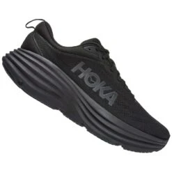 Hoka Bondi 8 Extra Wide 4E Mens Running Shoes Black/Black
