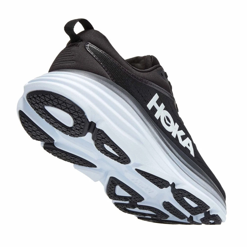 Hoka Bondi 8 Wide D Womens Running Shoes Black/White 2 Hoka Bondi 8 Wide D Womens Running Shoes Black/White - Image 2