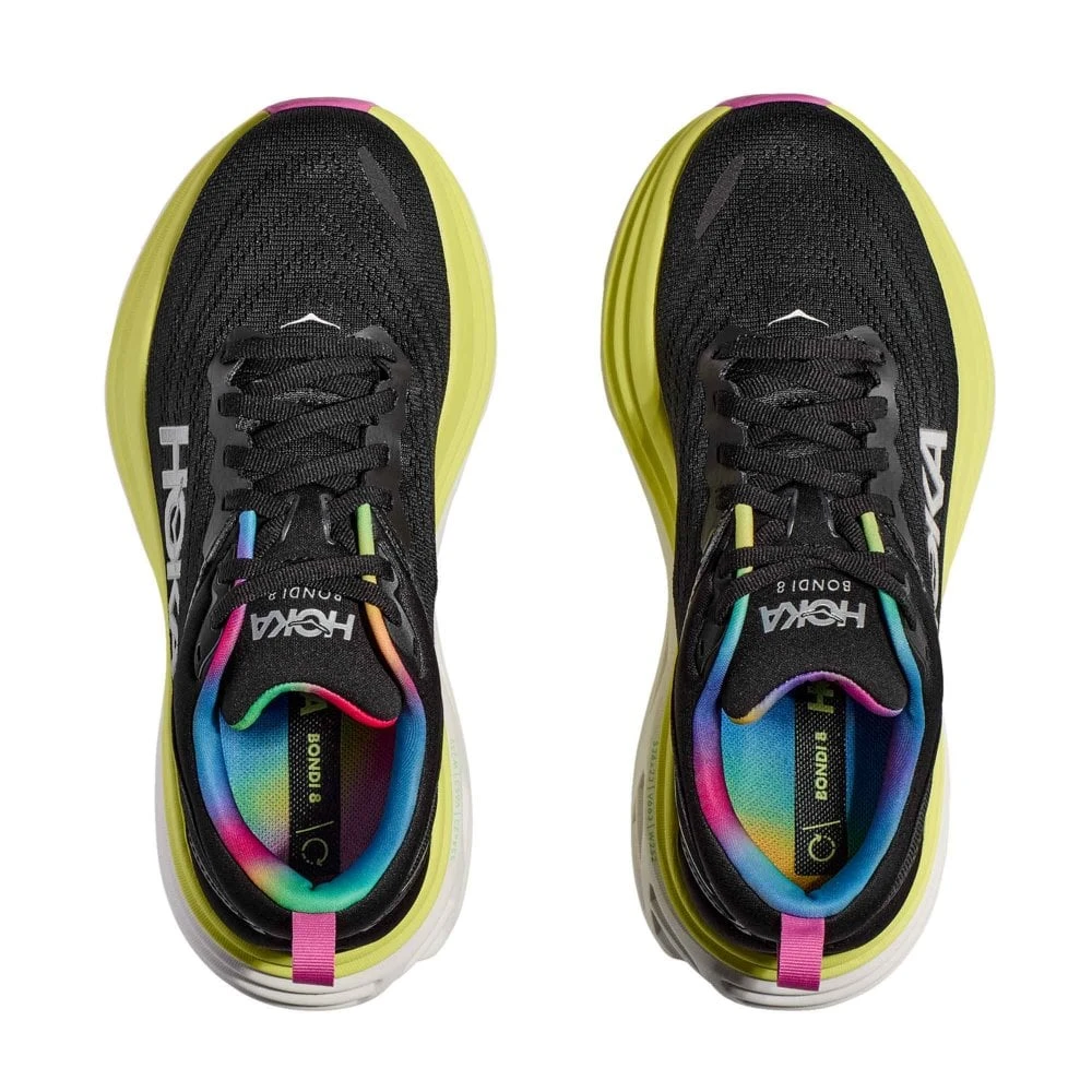 Hoka Bondi 8 Womens Running Shoes Black/Citrus Glow 2 Hoka Bondi 8 Womens Running Shoes Black/Citrus Glow - Image 2