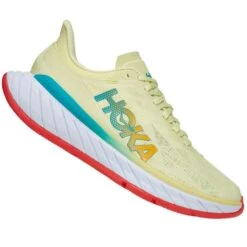 Hoka Carbon X 2 Mens Road Running Shoes Luminary Green/Hot Coral