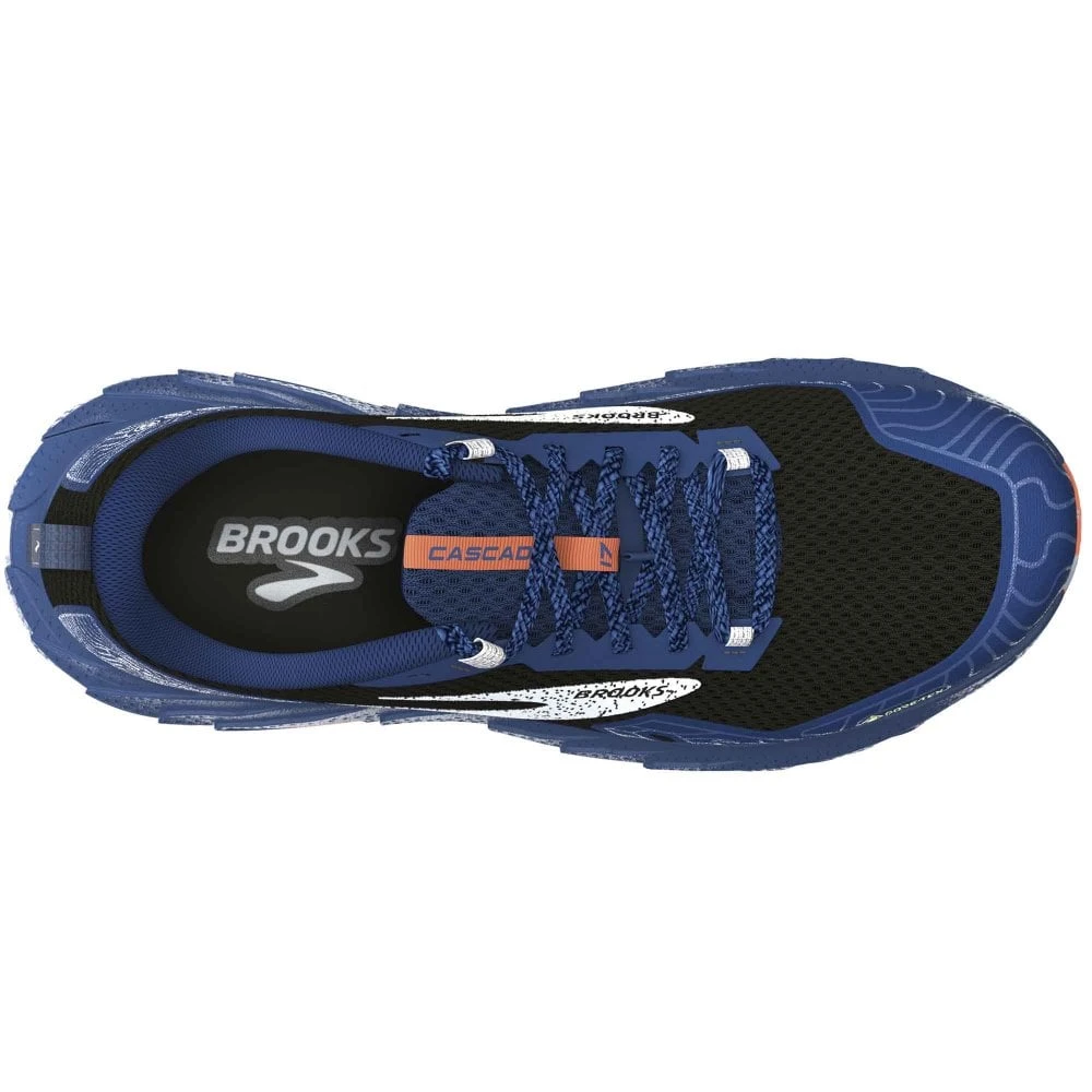 BROOKS Cascadia 17 GTX Mens Waterproof Trail Running Shoes Black/Blue/Firecracker 4 BROOKS Cascadia 17 GTX Mens Waterproof Trail Running Shoes Black/Blue/Firecracker - Image 4