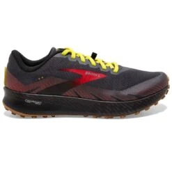 BROOKS Catamount Mens Trail Running Shoes Black/Fiery Red/Blazing Yellow