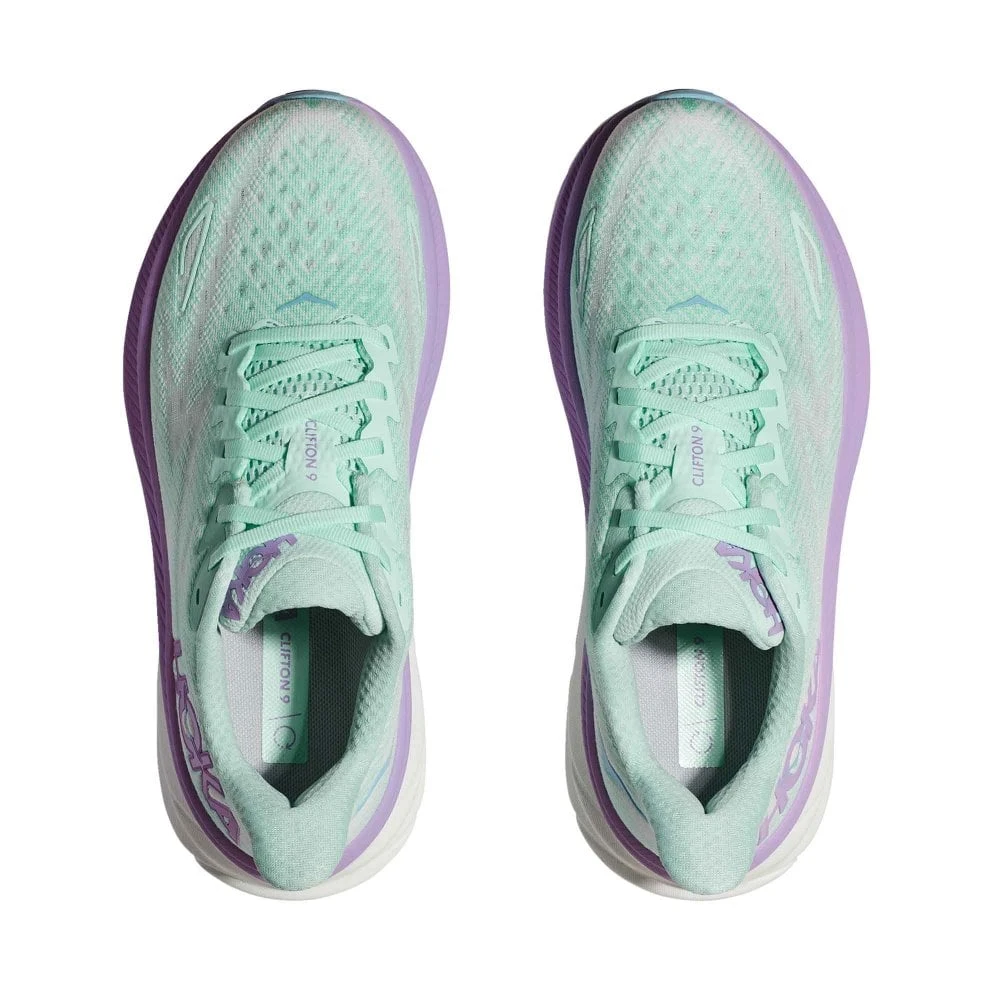 Hoka Clifton 9 Wide Womens Running Shoes Sunlit Ocean/Lilac Mist 3 Hoka Clifton 9 Wide Womens Running Shoes Sunlit Ocean/Lilac Mist - Image 3