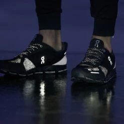 On Cloudflyer Waterproof Womens Road Running Shoes With Support Black & Lunar -Run Gear Shop cloudflyer waterproof womens road running shoes with support black lunar p4716 15339 image