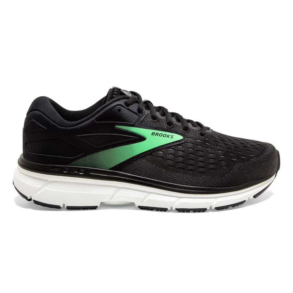 BROOKS Dyad 11 Extra Wide 2E Womens Running Shoes Black/Ebony/Green 1 BROOKS Dyad 11 Extra Wide 2E Womens Running Shoes Black/Ebony/Green