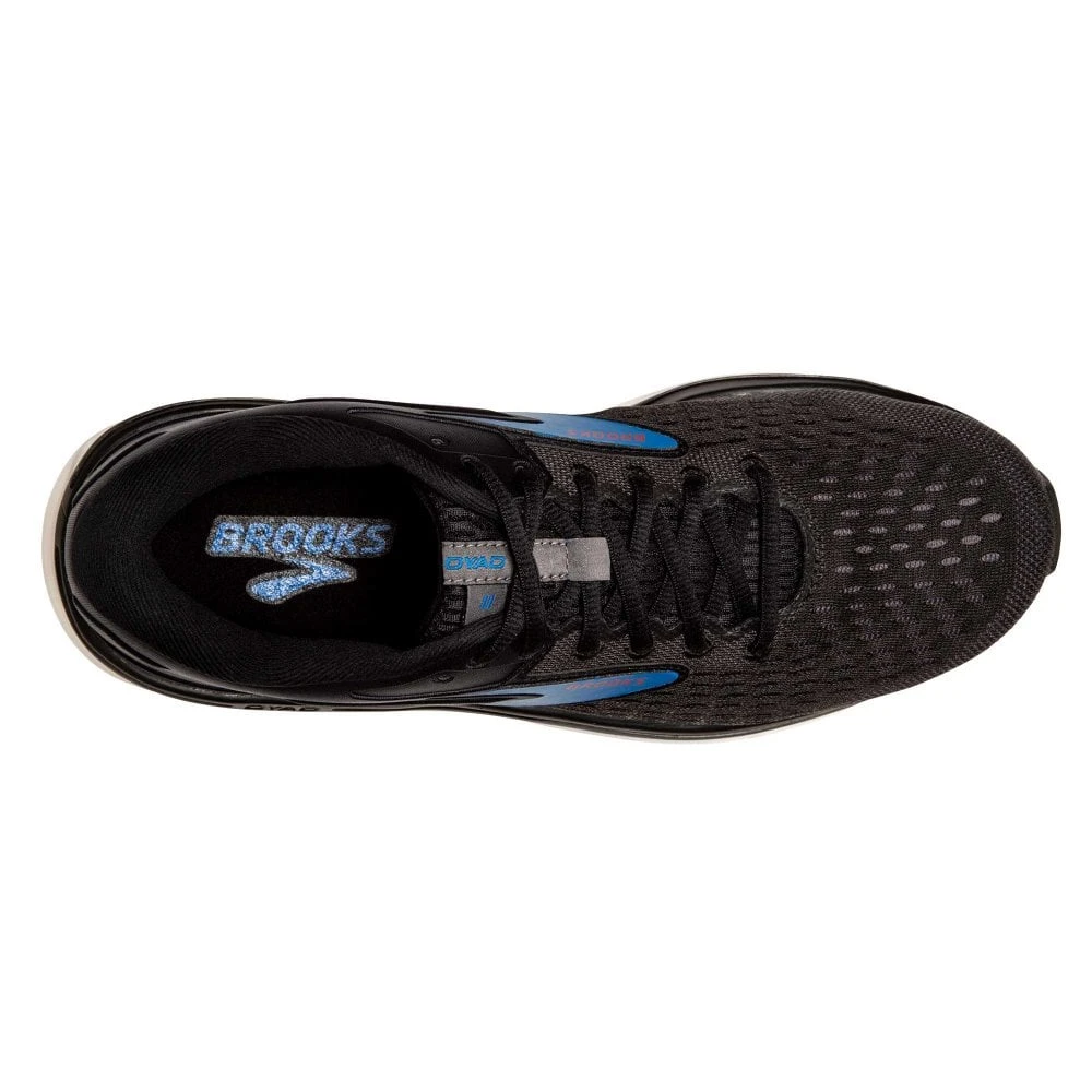 BROOKS Dyad 11 Mens Running Shoes Black/Ebony/Blue 2 BROOKS Dyad 11 Mens Running Shoes Black/Ebony/Blue - Image 2