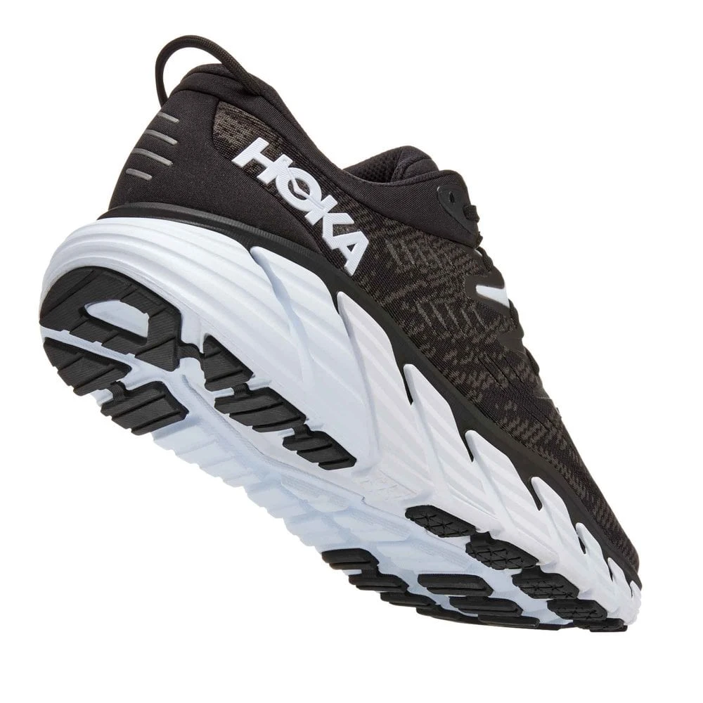 Hoka Gaviota 4 Wide 2E Mens Running Shoes Black/White 2 Hoka Gaviota 4 Wide 2E Mens Running Shoes Black/White - Image 2