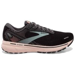 BROOKS Ghost 14 Womens Running Shoes Black/Pearl/Peach