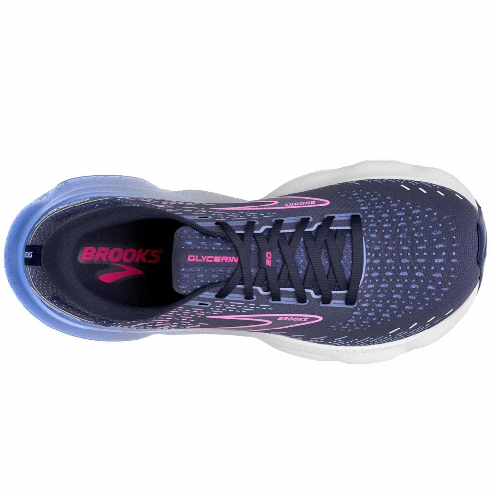 BROOKS Glycerin 20 Wide D Womens Running Shoes Peacoat/Blue/Pink 3 BROOKS Glycerin 20 Wide D Womens Running Shoes Peacoat/Blue/Pink - Image 3