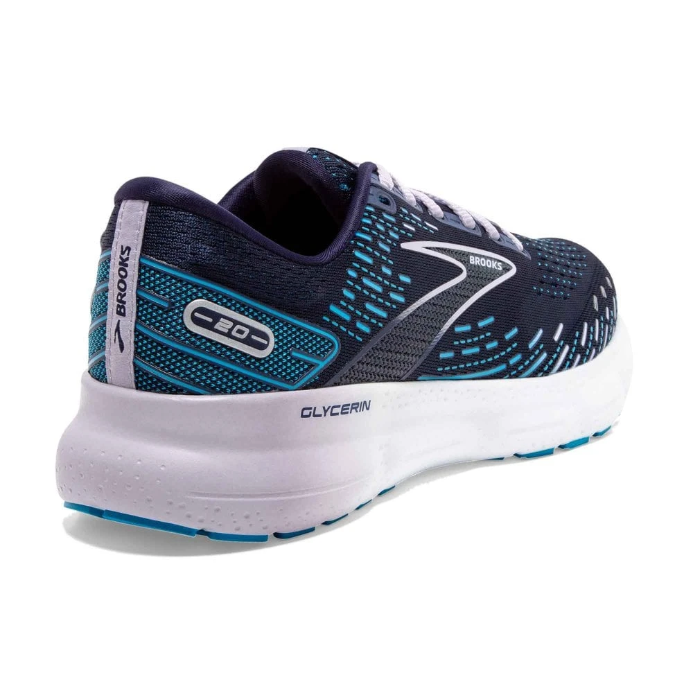BROOKS Glycerin GTS 20 Wide D Womens Running Shoes Peacoat/Ocean/Pastel Lilac 2 BROOKS Glycerin GTS 20 Wide D Womens Running Shoes Peacoat/Ocean/Pastel Lilac - Image 2