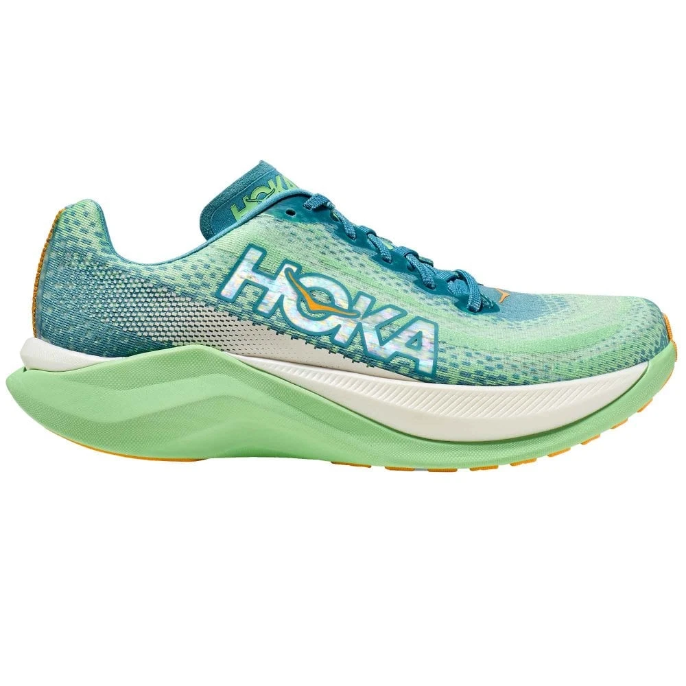 Hoka Mach X Mens Running Shoes Ocean Mist/Lime Glow 1 Hoka Mach X Mens Running Shoes Ocean Mist/Lime Glow