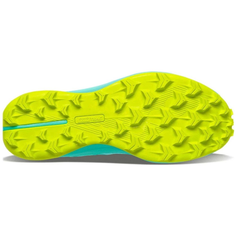 Saucony Peregrine 12 ST Womens Trail Running Shoes Cool Mint/Acid 2 Saucony Peregrine 12 ST Womens Trail Running Shoes Cool Mint/Acid - Image 2